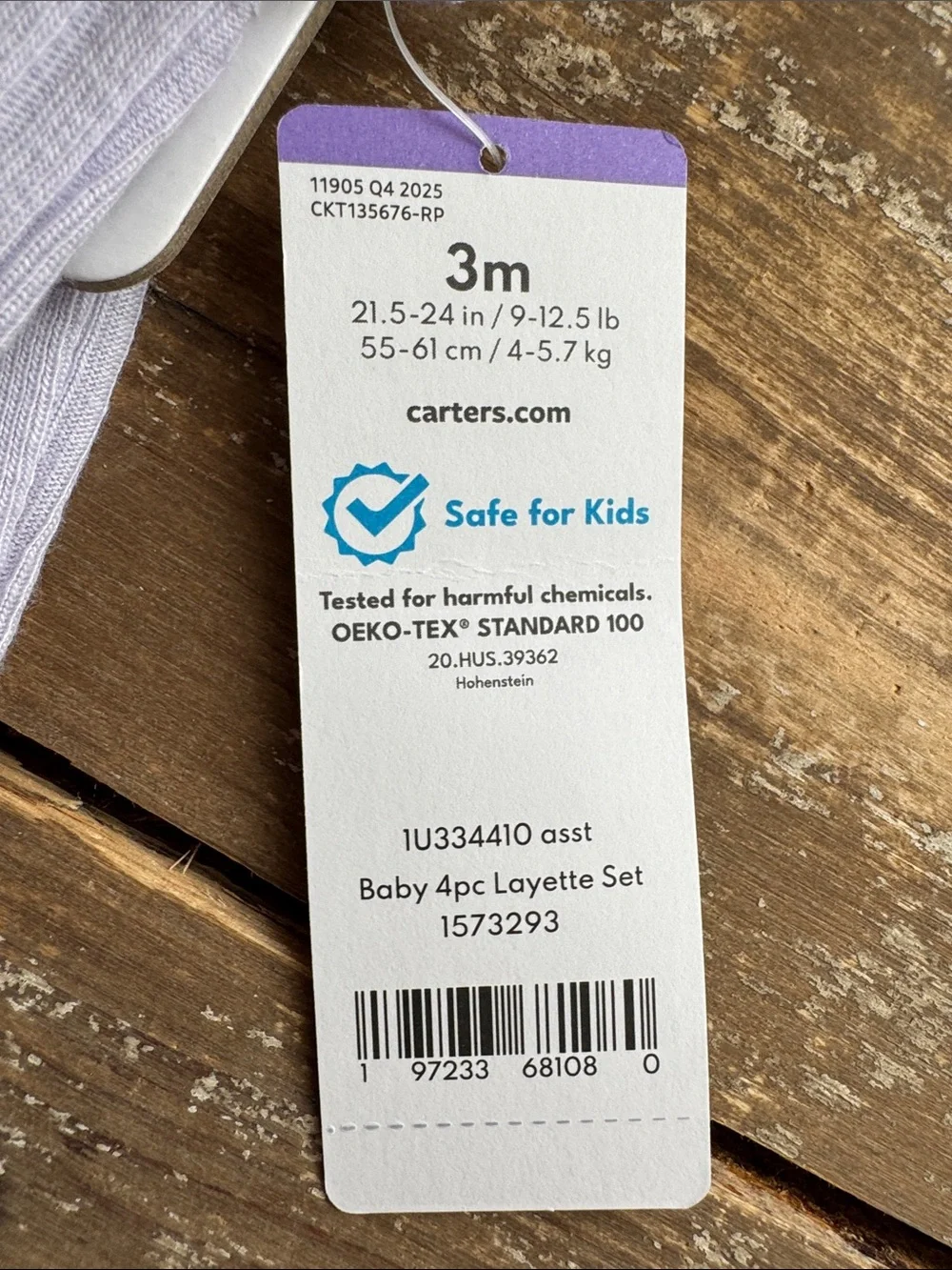 NWT Carter's Baby Girl Lavender Ribbed 2 Piece Bodysuits Outfits Ocean Themed 3M